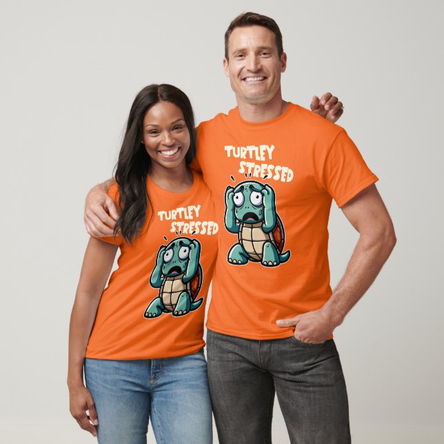 Turtley Stressed - Funny Turtle Pun Design T-Shirt (Unisex)