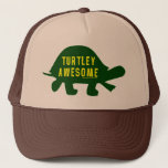 Turtley Totally Awesome Trucker Hat<br><div class="desc">Unique design for turtle and awesomeness lovers!</div>