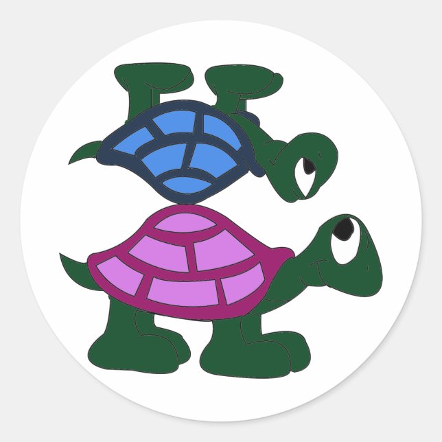 Turtlle Piggyback Sticker (Front)