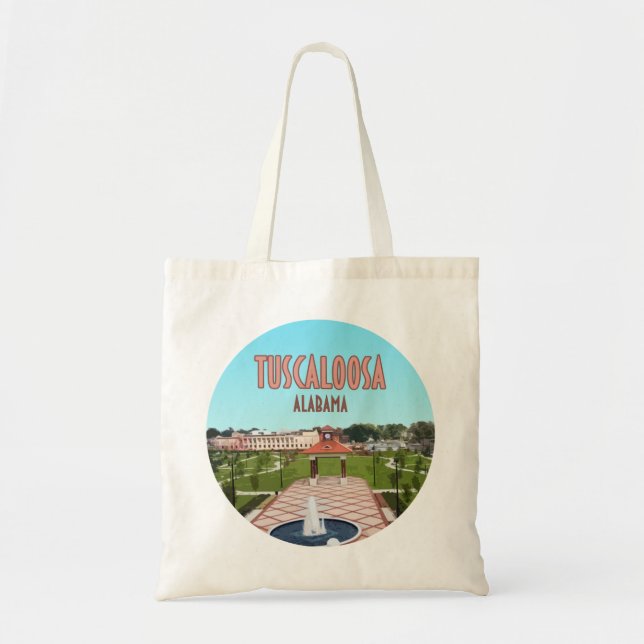 Tuscaloosa Alabama Downtown Tote Bag (Front)