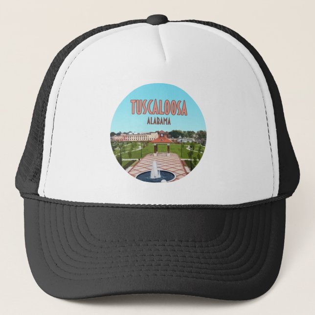 Tuscaloosa Alabama Downtown Trucker Hat (Front)