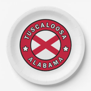 Tuscaloosa Alabama Paper Plate