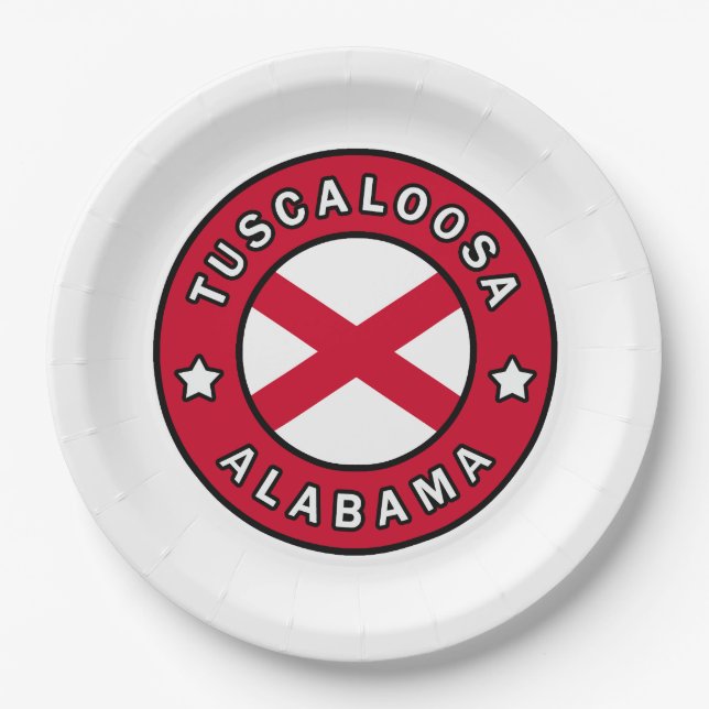 Tuscaloosa Alabama Paper Plate (Front)