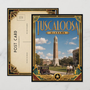 Tuscaloosa Alabama Vintage Art Deco Golden Age Postcard