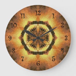 Tuscan Colors ~ Gold, Russet, White 74 Large Clock