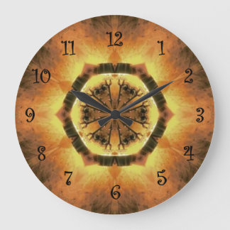 Tuscan Colors ~ Gold, Russet, White 74 Large Clock