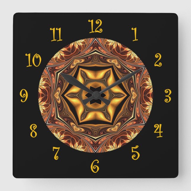 Tuscan Colours ~ Beautiful Exotic & Mysterious ~  Square Wall Clock (Front)
