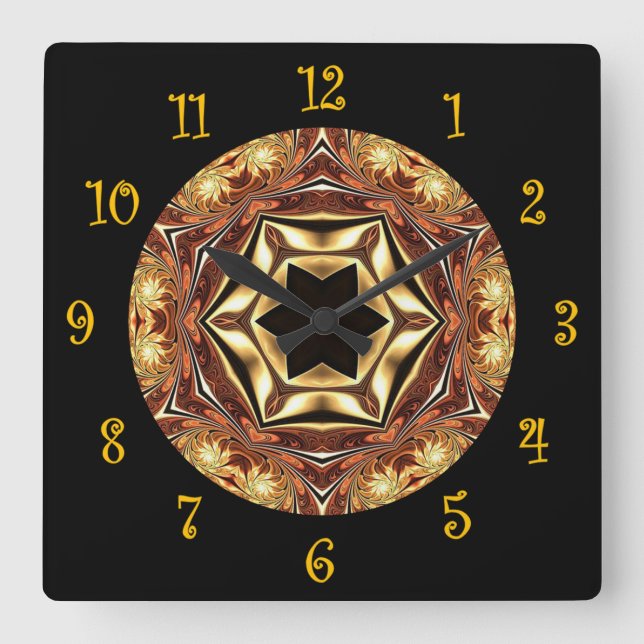 Tuscan Colours ~ Beautiful Exotic & Mysterious ~  Square Wall Clock (Front)