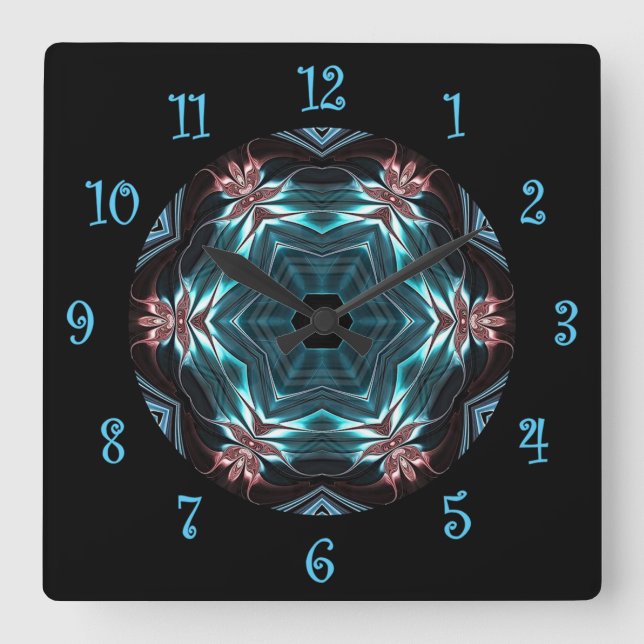 Tuscan Colours ~ Beautiful Exotic & Mysterious ~  Square Wall Clock (Front)