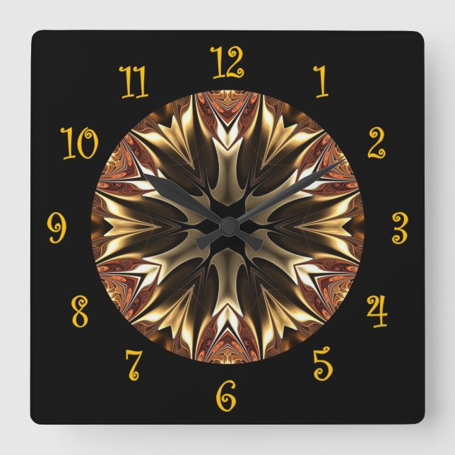 Tuscan Colours ~ Beautiful Exotic & Mysterious ~  Square Wall Clock (Front)