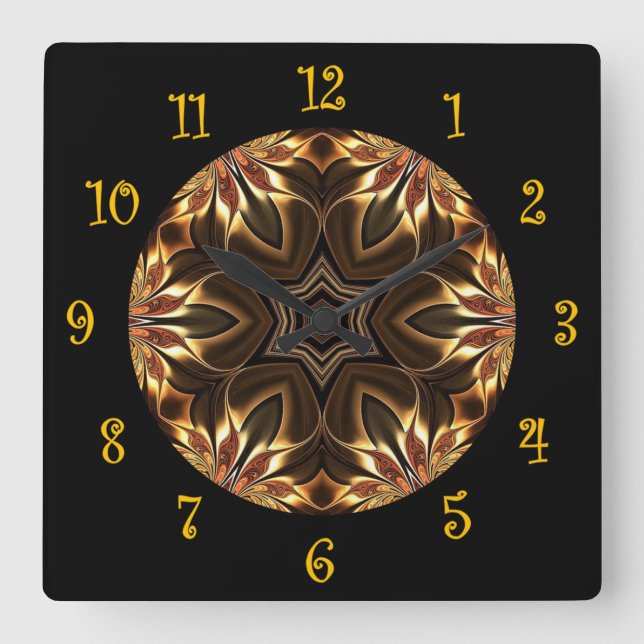 Tuscan Colours ~ Beautiful, Exotic & Mysterious ~  Square Wall Clock (Front)