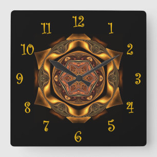 Tuscan Colours ~ Beautiful Exotic & Mysterious ~   Square Wall Clock