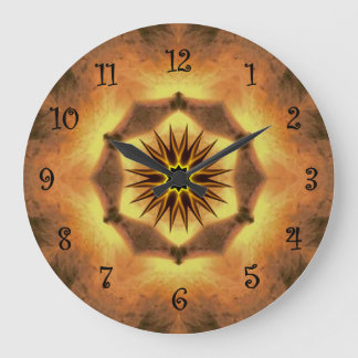 Tuscan Colours ~ Gold, Russet, White 72 Large Clock