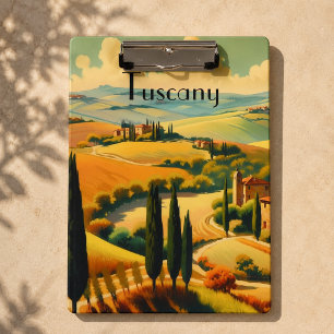 Tuscan Countryside Vintage Travel Aesthetic Clipboard