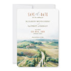 Tuscan Elegance Save the Date Italian Countryside