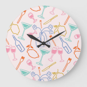 Tuscan Evening Large Clock