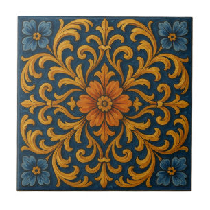 Tuscan Floral Style Tile