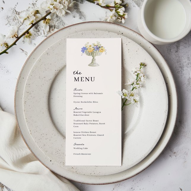 Tuscan Garden Urn Wedding Wedding Dinner Menu (Creator Uploaded)