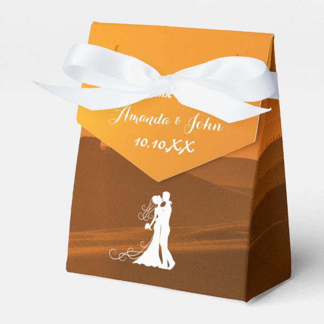 Tuscan Italy Wedding Favor Thank You Favour Box (Front Side)