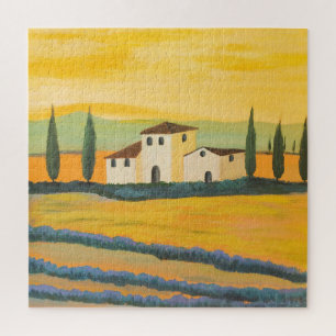 Tuscan landscape, private painter, acrylic paintin jigsaw puzzle