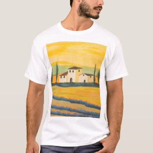 Tuscan landscape, private painter, acrylic paintin T-Shirt