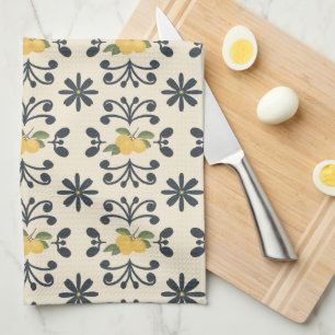 Tuscan Lemon Grove Italian Lemon Floral Tea Towel