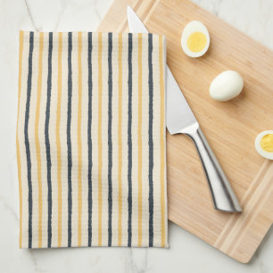 Tuscan Lemon Grove Painted Stripe Kitchen Towel