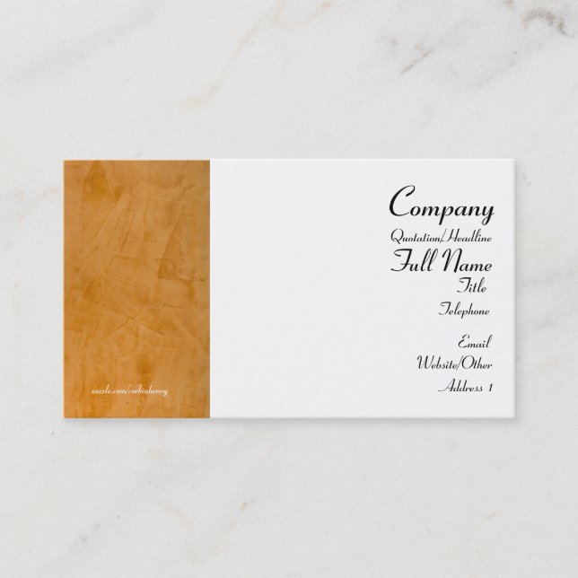 Tuscan Orange Business Cards 2.0 (Front)