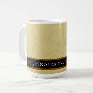 Tuscan Sun Yellow Plaster Black Band Monogram Mug