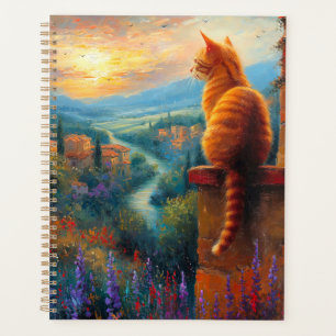 Tuscan Sunset with a Ginger Cat Planner