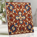 Tuscan Terracotta Blue and Gold Floral Tile<br><div class="desc">Bring old-world charm to your space with this hand-painted Tuscan-inspired tile featuring warm terracotta, deep blue, and golden yellow floral and vine patterns. The intricate artisan design and aged patina evoke the beauty of traditional Italian craftsmanship. Perfect for backsplashes, accent walls, or rustic Mediterranean interiors, this tile adds timeless elegance...</div>