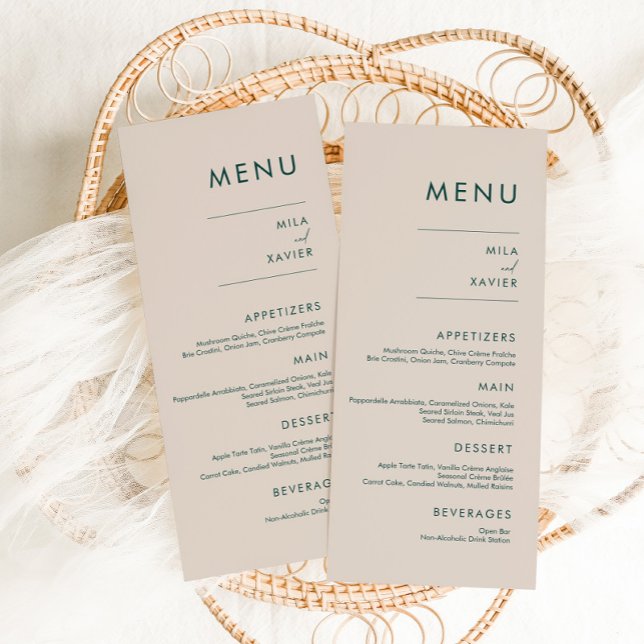 Tuscan Verde | Modern Minimal Wedding Menu (Creator Uploaded)