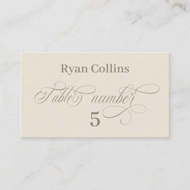 Tuscan Villa Calligraphy Place Cards (Front)