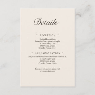 Tuscan Villa Script Details Enclosure Card