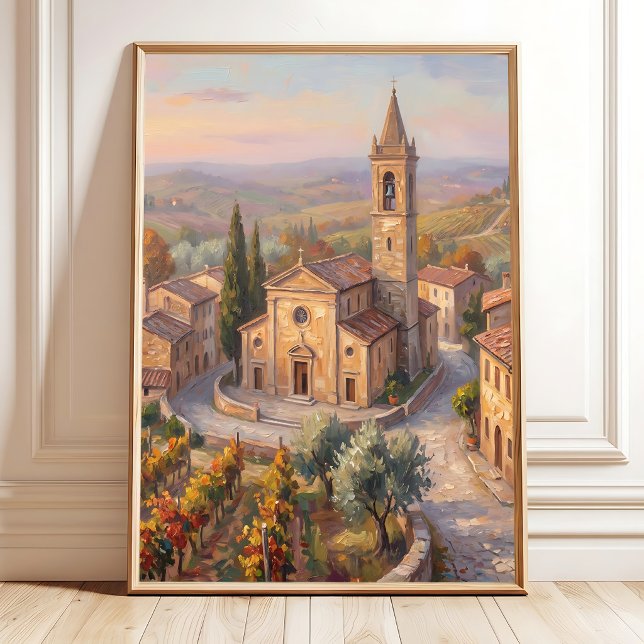 Tuscan Village Dusk Canvas Print (Creator Uploaded)