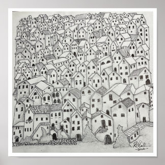 Tuscan Village Poster