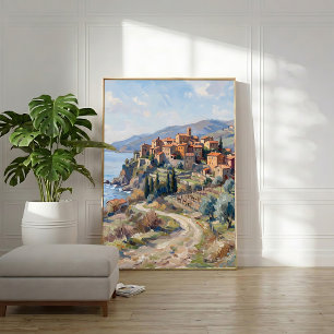 Tuscan Village Wall Art Print, Ready to Hang