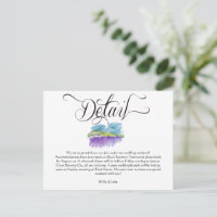 Tuscan Vineyard wedding Details Card