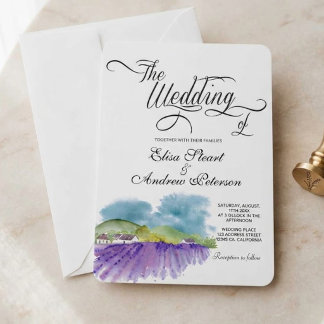 Tuscan Vineyard wedding Invitation