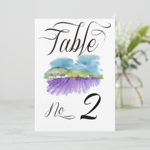 Tuscan Vineyard Wedding Table Numbers