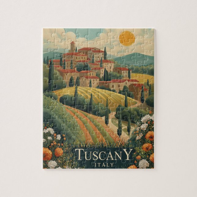 Tuscany at Sunset - Italy Travel  Jigsaw Puzzle (Vertical)