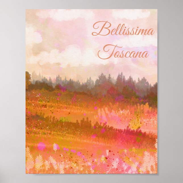 *~* Tuscany Bellissima Toscana  Italian Language Poster (Front)
