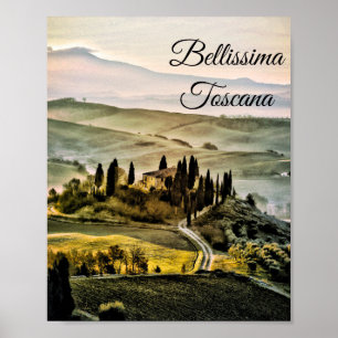 *~* Tuscany . Bellissima Toscana Italian Language Poster