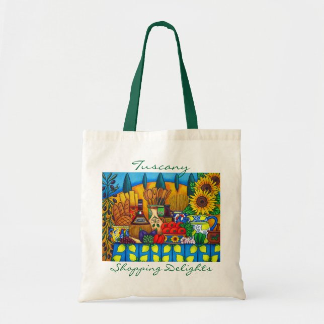 Tuscany Delights Shopping Bag by Lisa Lorenz (Front)