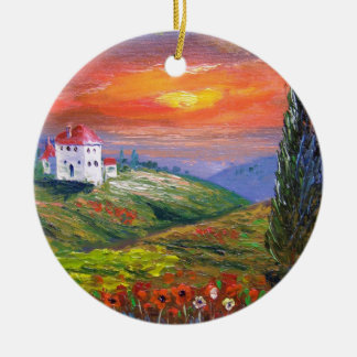 Tuscany Fire Sky Ceramic Tree Decoration