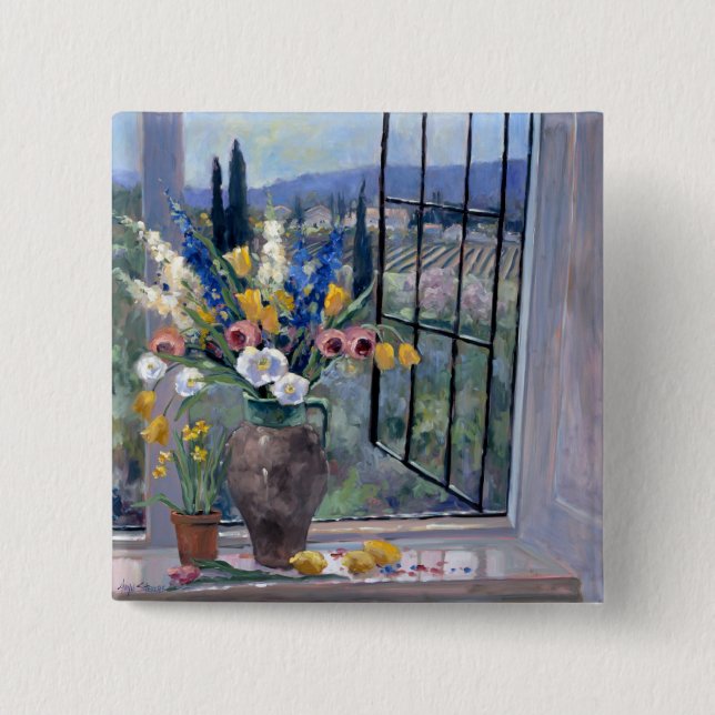 Tuscany Hillside II 15 Cm Square Badge (Front)