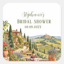 Tuscany Italy Citrus Mediterranean Bridal shower