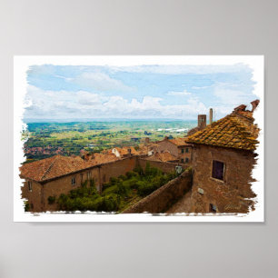 Tuscany. Italy. Cortona Poster