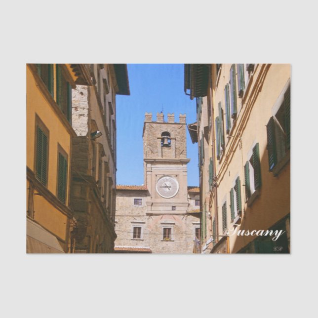 Tuscany. Italy. Cortona. Tissue Paper (Front)