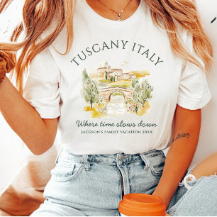 Tuscany Italy Custom Family Vacation T-Shirt